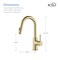 Kibi Circular Single Handle Pull Down Kitchen & Bar Sink Faucet KKF2011BG - alternate 3